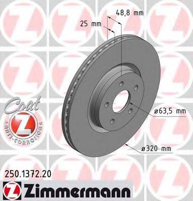 гальмівний диск ZIMMERMANN 250.1372.20