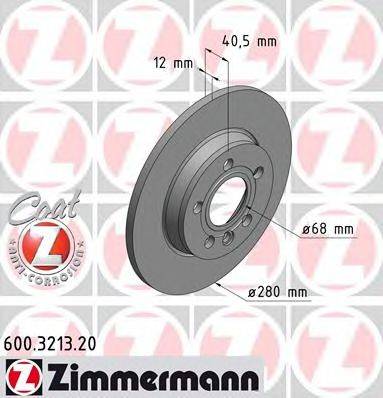 Тормозной диск ZIMMERMANN 600.3213.20
