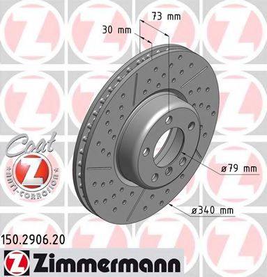 Тормозной диск ZIMMERMANN 150.2906.20