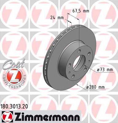 Тормозной диск ZIMMERMANN 180.3013.20
