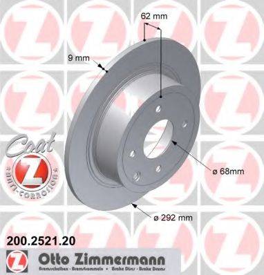 Тормозной диск ZIMMERMANN 200.2521.20
