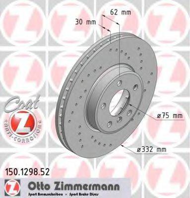 Тормозной диск ZIMMERMANN 150.1298.52