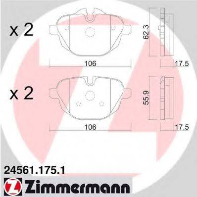 Тормозные колодки ZIMMERMANN 24561.175.1