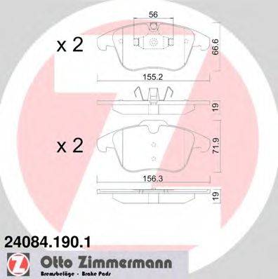 Тормозные колодки ZIMMERMANN 24084.190.1