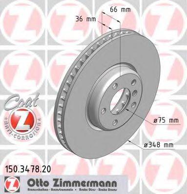 Тормозной диск ZIMMERMANN 150.3478.20