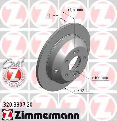 Тормозной диск ZIMMERMANN 320.3807.20