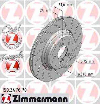 Тормозной диск ZIMMERMANN 150.3476.70