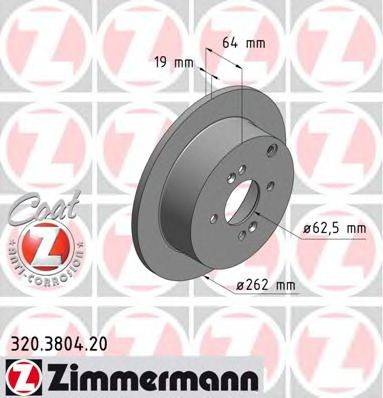 гальмівний диск ZIMMERMANN 320.3804.20