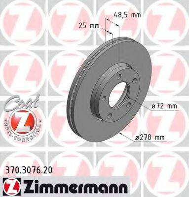 Тормозной диск ZIMMERMANN 370.3076.20