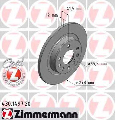 Тормозной диск ZIMMERMANN 430.1497.20