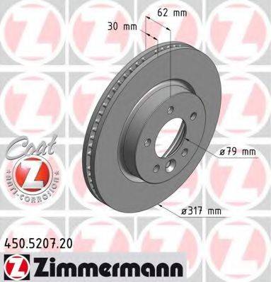 Тормозной диск ZIMMERMANN 450.5207.20