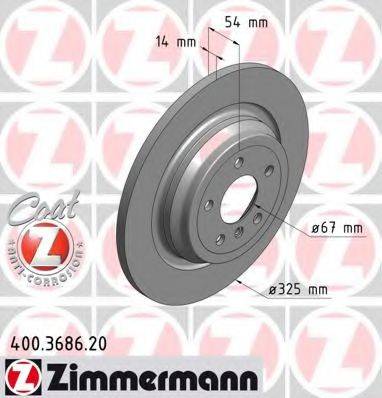 Тормозной диск ZIMMERMANN 400.3686.20