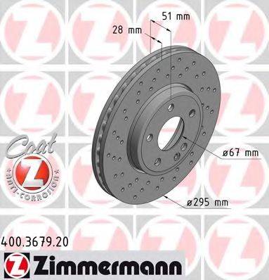Тормозной диск ZIMMERMANN 400.3679.20