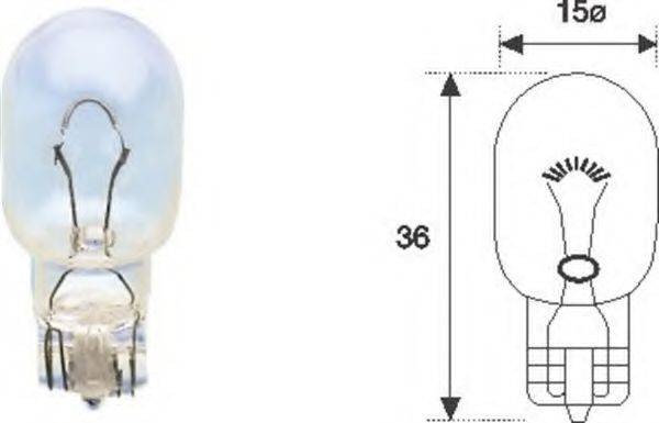 Лампа накаливания, задний гарабитный огонь; Лампа накаливания MAGNETI MARELLI 002052000000